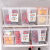 Japanese food storage box with lid refrigeratorfresh box fruits, fruits and vegetables plastic storage box grain cabinet storage box six packs * 4.7L