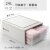 Best helper storage box transparent drawer type sorting box stackable clothes underwear storage box moving plastic box packing box bed bottom storage box large3 packs