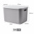 Bailu with lid plastic storage box sorting box book snacks makeup storage box wardrobe underwear storage box light gray large