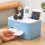 Ecoco Italian cocoa multifunctional Creative Desktop tissue box living room tea table remote control storage box tissue box office plastic drawer Nordic blue