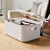 Bailu with lid plastic storage box sorting box book snacks make up storage box wardrobe underwear storage box milk white large