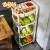 Baiyite kitchen shelf landing movable multi-layer vegetable seasoning storage shelf supplies vegetable basket household storage basket toy storage artifact (upgraded) four floors North OMI