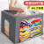 Best helper's Oxford clothstorage box fabric 66l large with visible window sorting box foldable clothes quilt toys moving box storage box bedroom wardrobe storage box bamboo charcoal ash 66l * 3 pcs (upgraded cotton and linen)