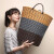 Storage general mobilization dirty clothes basket storage basket [large capacity foldable] dirty clothes storage basket laundry basket imitation rattan dirty clothes basket soft coffee color gradient * extra large (height 45cm)