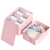 Vilsicijon dimensional simple underwear storage box domestic bra, underwear, socks storage box plastic with cover, sorting box 3 in pink 2670