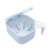 Japanese imported cleaning box for dentures put the box for storing dentures, denture holder for dentures, drain box, half of the cleaning box for dentures, blue