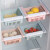 Refrigeratorstorage box, retractable food storage basket tray, drawer type pull type bottom drain basket, pink