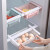 Refrigeratorstorage box, retractable food storage basket tray, drawer type pull type bottom drain basket, pink