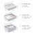 Baicao garden underwear storage box plastic with cover divided underwear socks bra finishing storage box non grid gray