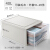 [extra large 3 Pack] best helper storage box sorting box transparent clothing underwear storage box plastic box (with pulley) moving packing box bed bottom locker box