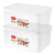 Jeko plastic storage box moisture proof fresh box storage box 15L 2-piece large rectangular storage box medicine box rice box seal box medicine box white swb-5441