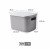 Bailu with lid plastic storage box sorting box book snacks makeup storage box wardrobe underwear storage box light gray large