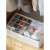 Shenglishangpin fabric storage box underwear socks underwear with cover storage box multi Grid Classification two in one sorting box Khaki