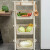 Baiyite kitchen shelf landing movable multi-layer vegetable seasoning storage shelf supplies vegetable basket household storage basket toy storage artifact (upgraded) four floors North OMI