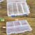 Green reed plastic storage box transparent small lattice LEGO toy parts electronic components sorting box jewelry box desktop oddments box can be divided into 4 sets at will