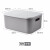 Bailu with lid plastic storage box sorting box book snacks makeup storage box wardrobe underwear storage box light gray large