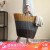 Storage general mobilization dirty clothes basket storage basket [large capacity foldable] dirty clothes storage basket laundry basket imitation rattan dirty clothes basket soft coffee color gradient * medium (38cm high)