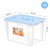 Jeko plastic desktop small transparent storage box10l 3 toys makeupstorage box snacks sorting box medicine box portable medicine box storage box blue swb-515