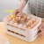 Bright egg storage box plastic fridator special for domestic kitchen fresh box egg crate stackable duck egg shockproof tray drawer type food storage box one piece 24 lattice egg crate white