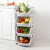 Morning color kitchen shelf landing multi-layer balcony supplies home toys vegetable basket vegetable seasoning shelf storage shelf basket four stories Beige white