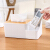 Le Yijia tissue box living room table top drawer tea table storage box paper drawer office table multi-functional roll paper box napkin paper box table top storage (three spaces)