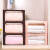 Baicao garden fabric storage box clothes quick sub Oxford cloth sorting box storage box wardrobe steel frame storage box 56L 3 PCs in coffee color