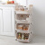 Morning color kitchen shelf landing multi-layer balcony supplies home toys vegetable basket vegetable seasoning shelf storage shelf basket four stories Beige white