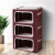 Baicao garden fabric storage box clothes quick sub Oxford cloth sorting box storage box wardrobe steel frame storage box 56L 3 PCs in coffee color