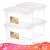 Jekoplastic desktop small transparent storage box8l 4 pcs baby home makeupchildren toy LEGO storage box snacks sorting box medicine box medicine box storage box swb-501