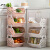 Morning color kitchen shelf landing multi-layer balcony supplies home toys vegetable basket vegetable seasoning shelf storage shelf basket four stories Beige white