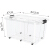 Jinrong high transparent eco friendly type storage box80l 2-Pack extra largetransparentthick clothes sorting box toy packing storage box