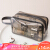 Jh9097 Travel Wash Bag transparent bath makeup bag waterproof storage bag Korean simple storage bag black gray transparent medium