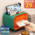 Creative tissue box household desktop drawer living room tea table remote control storage box office multi-functional magnetic napkin paper box dining table bedroom roll carton vitality orange magnetic suction cover