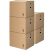 Kiyoki moving carton [with clasp 60 * 40 * 50cm, 5 Pack large] thick plus hard storage box storage box packing box