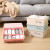 Underwear storage box household bra underwear socks storage box plastic cover multifunctional storage three piece set pink bra box + Beige underwear box + Green sock box