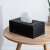 Qianyu European style leather tissue box drawer car Restaurant Hotel paper drawer living room napkin carton black