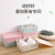 Underwear storage box household bra underwear socks storage box plastic cover multifunctional storage three piece set pink bra box + Beige underwear box + Green sock box