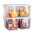 Bailu refrigerator fresh boxstorage box food storage box miscellaneous grain storage box kitchen storage basket storage supplies 3 packages (transparent cover)