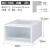 [3 free 1] iris stackable plastic drawer storage box transparent underwear storage box simple Alice storage cabinet 47l transparent / white bc-500