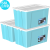 Kiyoki 56L blue 3pk extra large plastic storage box eco friendly storage box