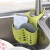 Jabisch kitchen and bathroom faucet sponge drain rack adjustable snap on sink storage hanging basket drain basket