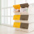 Chahua storage boxlasticmakeupstorage box children toy snack sorting box storage box inclined front opening personality superposition side opening storage cabinet milk yellow 3 pack large34l [45.5 * 38 * 31cm]