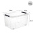 Jekoplastic full transparent 85lextra large3-piece toy storage box bed clothes storage cabinet moving packing and finishing box medicine box storage shoe box storage box box box 85L * 3