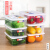 Refrigerator fresh box set plastic sealed box, food and fruit storage box, lunch box, lunch box and lunch box can be heated by microwave oven for 3l, three packs