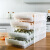 Egg box kitchen refrigerator egg storage box fresh boxstackable egg holder packing box transparent large plastic double layer drawer storage box double layer (can hold 60 eggs)