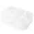 MUJI polypropylene cosmetic case with partition__ 1 / 4 transverse semi transparent about 150x110x45mm