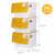 Chahua storage boxlasticmakeupstorage box children toy snack sorting box storage box inclined front opening personality superposition side opening storage cabinet milk yellow 3 pack large34l [45.5 * 38 * 31cm]