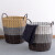 Shengni still imitates rattan weaving simple dirty clothes basket dirty clothes basket laundry basket storage basket large brown grey rice color matching