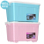 Kiyoshi 105lextra large 2pk plastic storage box eco friendlythick storage box blue + Pink