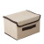 Huixun [Jingdong private brand] storage box cloth packing box basket desktop covered storage large foldable household wardrobe underwear storage box Beige small